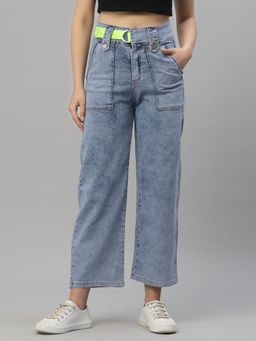 KASSUALLY - Women Light Blue Denim Avenger Pocket Tape Jeans