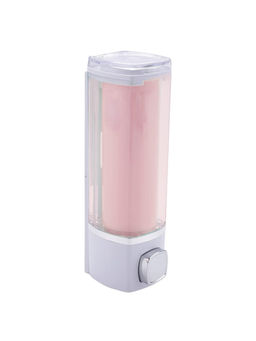 Kuber Industries - Manual Shampoo & Soap Dispenser Wall Mounted Pink- 250 ml