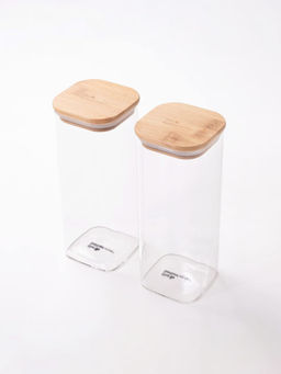 The Better Home - TBH Rectangle Borosilicate Jar-Pack of 2