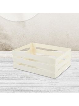 Kuber Industries - Multipurpose Portable Medium Storage BasketBox For Storage Without Lid (Beige)