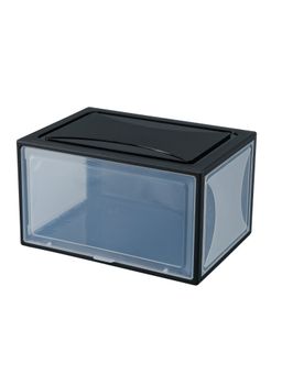 Kuber Industries - Shoe Box for StorageMulti-Purpose Plastic Shoe Rack Black