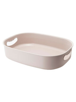 Kuber Industries - Multipurpose Small Storage Box With Handle Basket For Cosmetic "12 L" Beige