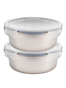 The Better Home - Steel Food Container with Lid-Pack of 2