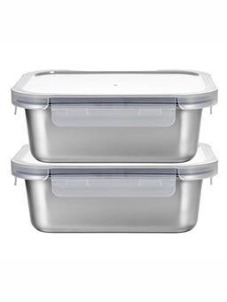 The Better Home - Steel Food Container with Lid-Pack of 2
