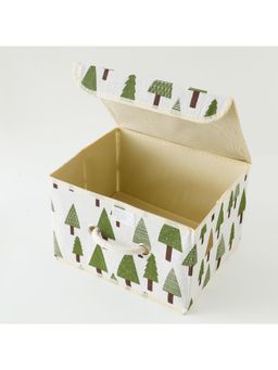 Kuber Industries - Small Foldable Storage Box With LidWardrobe Organizer For clothes (Green)