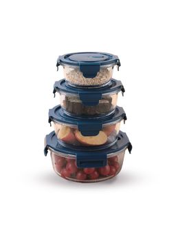 Kuber Industries - Kitchen Containers Air Tight Containers for Storage Set of 4 Blue