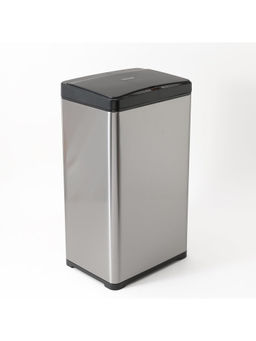 Kuber Industries - Sensor Dustbin Rectangular Big Sensor Dustbin Silver