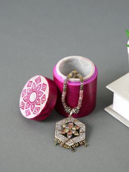 AAPNO RAJASTHAN - Pink Cylindrical Storage Box