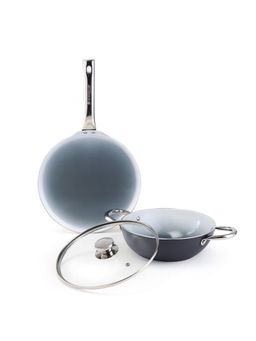 Wonderchef - Grey Eco-Glide Ceramic 2 Piece Cookware Set