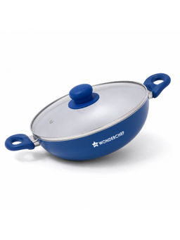 Wonderchef - Blue Natura Ceramic Kadhai with Glass Lid