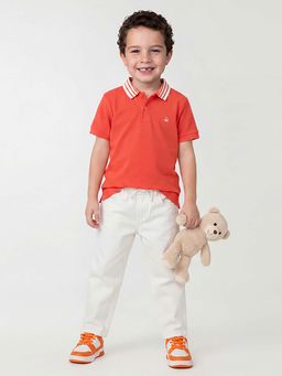 United Colors of Benetton - Red Regular Fit Solid Polo T-Shirt