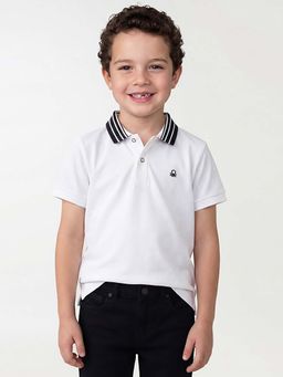 United Colors of Benetton - White Regular Fit Solid Polo T-Shirt