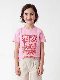 United Colors of Benetton - Pink Regular Fit Round Neck Graphic Print T-Shirt