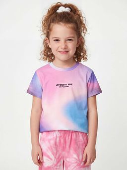 United Colors of Benetton - Multi Color Regular Fit Round Neck Ombre T-Shirt
