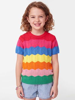 United Colors of Benetton - Regular Fit Round Neck Colorblock Sweater