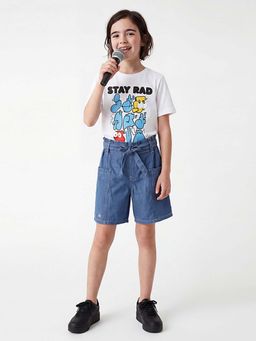 United Colors of Benetton - White Printed Relaxed Fit T-Shirt