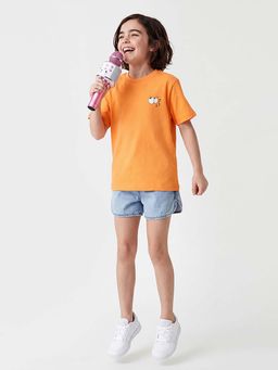 United Colors of Benetton - Orange Graphic Relaxed Fit T-Shirt