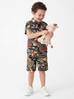 United Colors of Benetton - Regular Fit Regular Collar Printed Shirt Multi-Color
