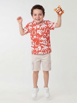 United Colors of Benetton - Regular Fit Resort Collar Printed Shirt