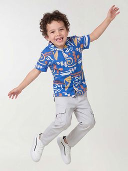 United Colors of Benetton - Regular Fit Resort Collar Printed Shirt