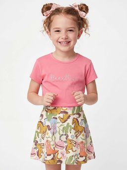 United Colors of Benetton - Regular Fit Round Neck T-Shirt Pink