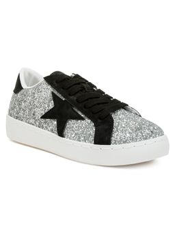 London Rag - Glitter Star Chunky Silver Sneakers