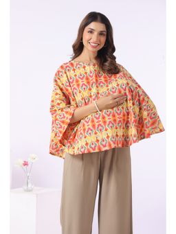 CRAFIQA - Multi-Color Rangrez Ikat Cotton Nursing Cover