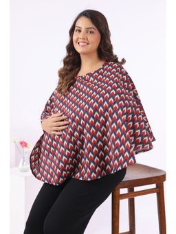 CRAFIQA - Blue Bold Arrow Weave Cotton Nursing Cover