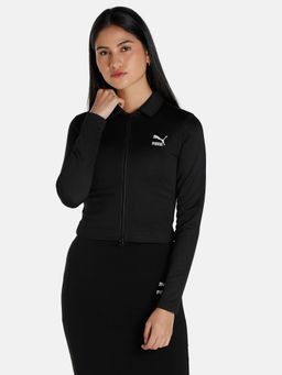 Puma - Classics Long Sleeve Cropped Shirt Womens Black T-shirt