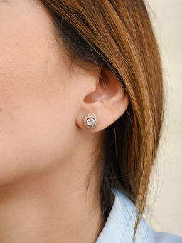 METALM - Solitaire Diamond Dainty Studs