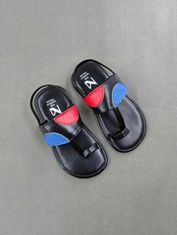 The Madras Trunk - Kids Black Kolhapuris