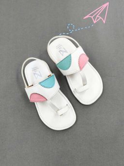 The Madras Trunk - Kids White Kolhapuris