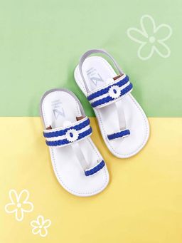 The Madras Trunk - Kids Navy Blue Kolhapuris