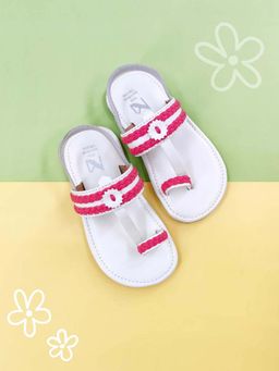 The Madras Trunk - Kids Pink Kolhapuris