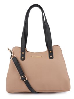 Lapis O Lupo - Beige Solid-Plain Handbag