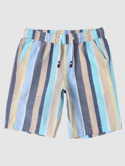 Tommy Hilfiger - Boys Multi-Color Regular Fit Dyed Mid Rise Shorts