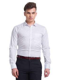 Park Avenue - Men Blue Printed Formal Shirt