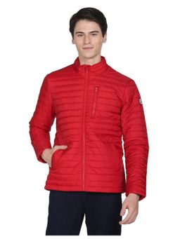 U.S. POLO ASSN. - Men Red Solid Polyester Puffer Jacket