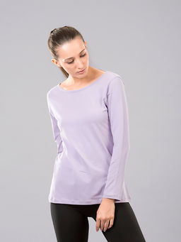 Kica - Rebel Cotton Fullsleeve Top With Back Mesh - Purple