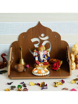 eCraftIndia - Om Design Laminated Wood Pooja Temple/Mandir