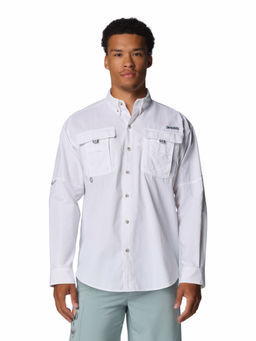 Columbia - White Solid Regular Fit Shirt