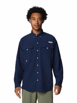 Columbia - Navy Blue Solid Regular Fit Shirt