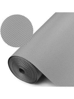 VIVALUXORA - Grey Diamond Texture Pvc Shelf Liner Anti-Slip Table Mat