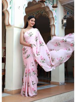 Bannhi - Kusum Floral Printed Saree without Blouse