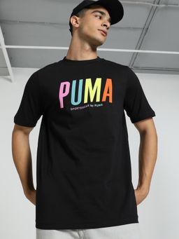 Puma - Swap Typography Mens Black T-Shirt