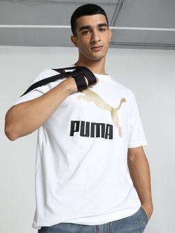 Puma - Classics Logo Metallic Mens White T-Shirt