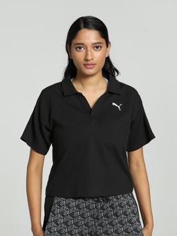 Puma - Her Polo Womens Black T-Shirt