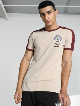 Puma - Manchester City Football Club Heritage T7 Mens Beige T-Shirt