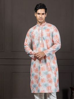 EKYAA - Ethnic Motif Printed White Kurta