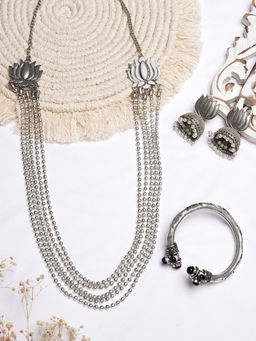 Teejh - by Joker and Witch Rakha Silver Oxidised Jewelry Gift Set